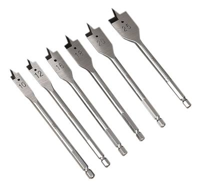 DELI σετ τρυπάνια φτερού DH-MBZ006-ED1 για ξύλο, χάλυβας άνθρακα, 10/12/16/18/20/25mm, εξάγωνο, 6τμχ