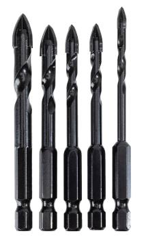 DELI σετ τρυπάνια DH-CZZ005-ED2 για γυαλί, 40Cr YG6X, 4/5/6/8/10mm, εξάγωνο, 5τμχ