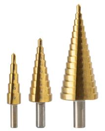DELI σετ κωνικά τρυπάνια DH-JTZ0003-ED1 για μέταλλο, HSS 4241, 4-12/4-20/4-32mm, κυλινδρικό, 3τμχ