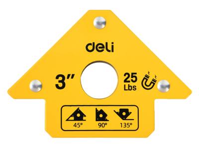 DELI μαγνητική γωνία συγκόλλησης DL-HDW25 με 45°/90°/135° γωνίες, 3", 11kg