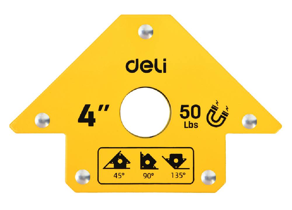 DELI μαγνητική γωνία συγκόλλησης DL-HDW50 με 45°/90°/135° γωνίες, 4", 22kg