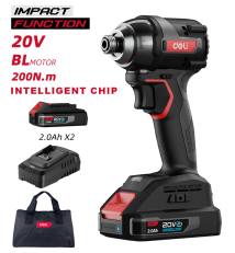 DELI παλμικό κατσαβίδι μπαταρίας DE-QZ20-1D2, Brushless, 20V, 2x 2Ah, 200N.m