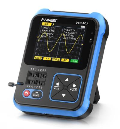 FNIRSI 3 σε 1 παλμογράφος/signal generator/transistor tester χειρός DSO-TC3, επαναφορτιζόμενο