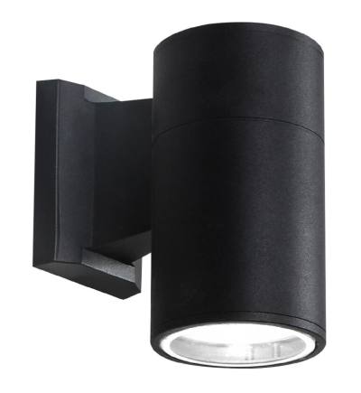 POWERTECH φωτιστικό τοίχου HLL-0189 για GU10 λάμπα, μεταλλικό, IP65, μαύρο