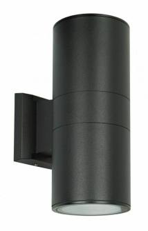 POWERTECH φωτιστικό τοίχου HLL-0190 για 2x GU10 λάμπες, μεταλλικό, IP65, μαύρο
