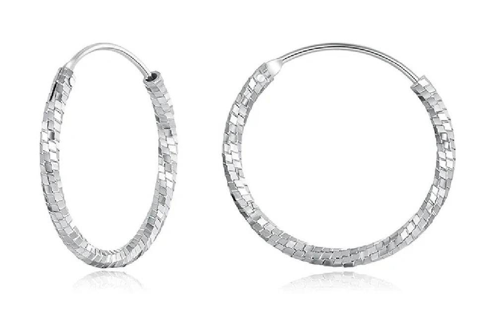 BAMOER σκουλαρίκια κρίκοι BSE1178-M, ασήμι 925, 2.1cm, ασημί