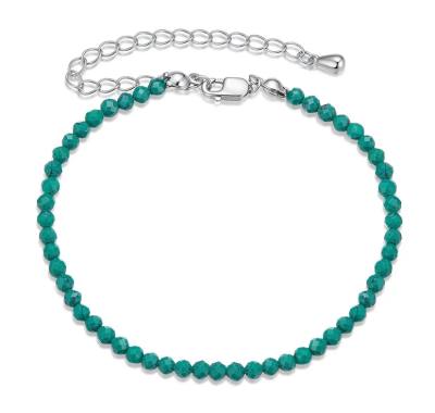 BAMOER βραχιόλι BSB204-GN με συνθετική τουρκουάζ, ασήμι 925, πράσινο