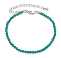 BAMOER βραχιόλι BSB204-GN με συνθετική τουρκουάζ, ασήμι 925, πράσινο