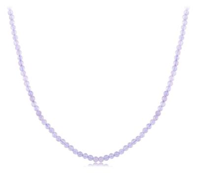 BAMOER κολιέ BSN431 με κρύσταλλα, ασήμι 925, μωβ