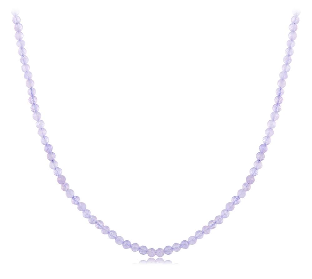 BAMOER κολιέ BSN431 με κρύσταλλα, ασήμι 925, μωβ