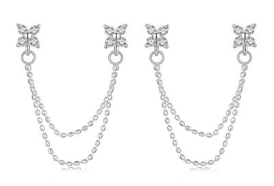 BAMOER σκουλαρίκια καρφωτά BSE1106 με κυβική ζιρκόνια, ασήμι 925, ασήμι