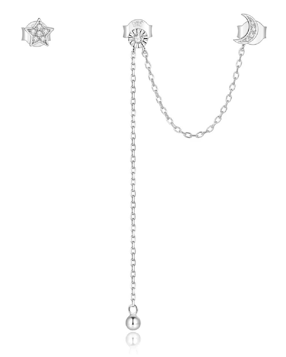 BAMOER σκουλαρίκια καρφωτά BSE431 με κυβική ζιρκόνια, ασήμι 925, ασήμι