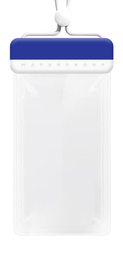 POWERTECH αδιάβροχη θήκη smartphone MOB-2013, IPX8, μπλε-λευκή