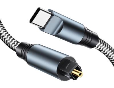 POWERTECH καλώδιο ήχου USB-C σε Toslink CAB-UC091, 1m, γκρι