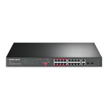 Mercusys 16-Port 10/100Mbps + 2-Port Gigabit Rackmount Switch with 16-Port PoE+ (MS118CP) (MERMS118CP)