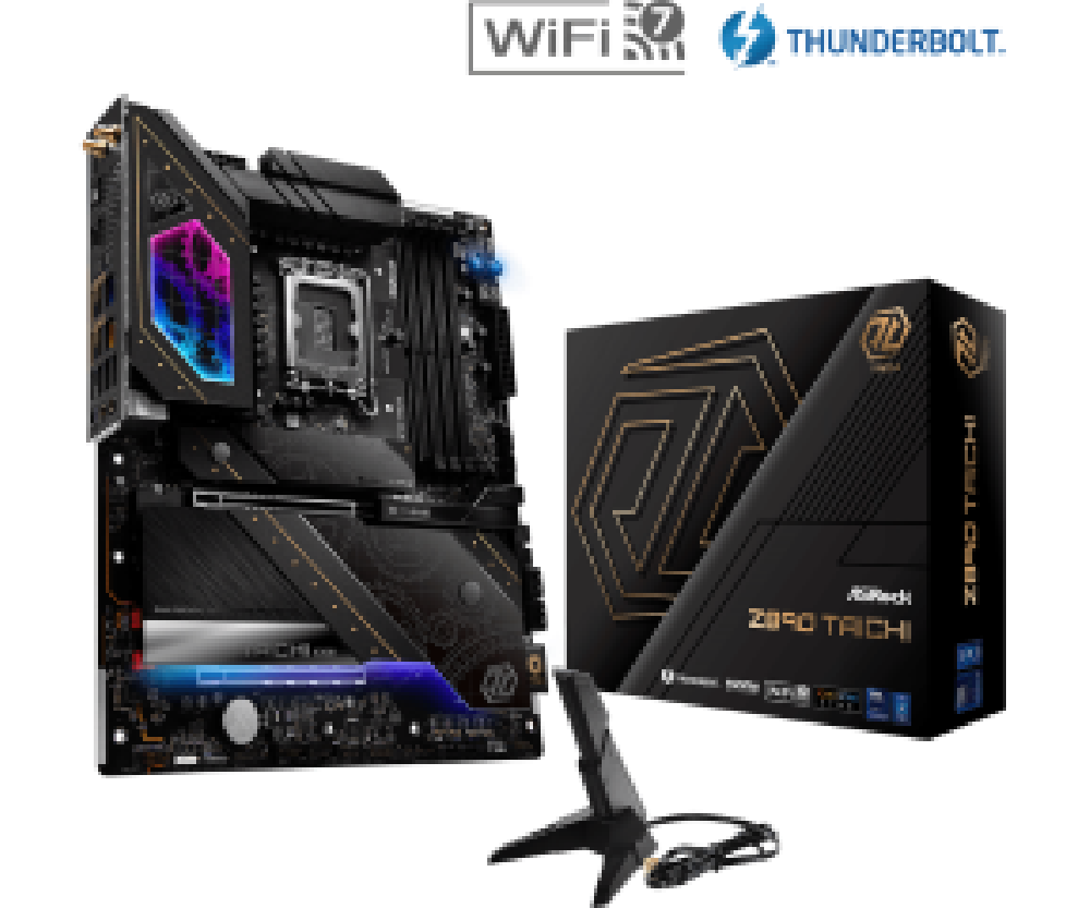 ASROCK MB Z890 TAICHI, SOCKET LGA1851, CS INTEL Z890, 4 DIMM SOCKETS DDR5, HDMI/ THUNDERBOLT4, PCI-E GEN 5.0, 5G LAN, WIFI, ATX,