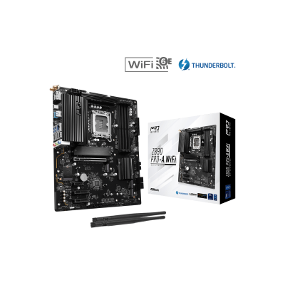 ASROCK MB Z890 PRO-A WIFI, SOCKET INTEL LGA1851, CS INTEL Z890, 24 DIMM SOCKETS DDR5, HDMI/DP, PCI-E GEN 5.0, 2.5 LAN, ATX, 3YW.