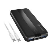 Natec Trevi Slim Q Power Bank 10000mAh, 20W Maximum Power, Quick Charge, Power Delivery  Micro USB, USB Type-A, USB Type-C (NPB-