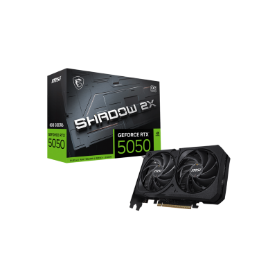 MSI VGA PCI-E NVIDIA GF RTX 5050 8G SHADOW 2X OC, 8GB/128BIT, GDDR6, HDMI/3xDP, DUAL FAN, 2 SLOT FANSINK, 3YW.