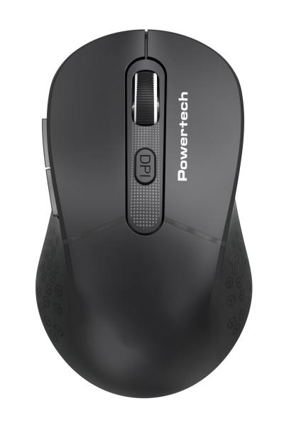 POWERTECH ασύρματο ποντίκι PT-1466, USB δέκτης, έως 1600DPI, μαύρο