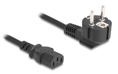 DELOCK καλώδιο τροφοδοσίας 81299, 3x 0.75mm², 1m, μαύρο