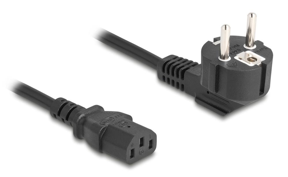 DELOCK καλώδιο τροφοδοσίας 81567, 3x 1.00mm², 2m, μαύρο