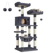 Feandrea Cat Tower, Height 143 cm, up to 2 cats (PCT15GYZ) (FEAPCT15GYZ)