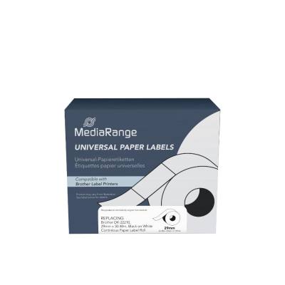 Ετικέτες Γενικής Χρήσης Mediarange (Brother DK-22210) 29mm, 30.48m, Black on White (MRBDK22210)