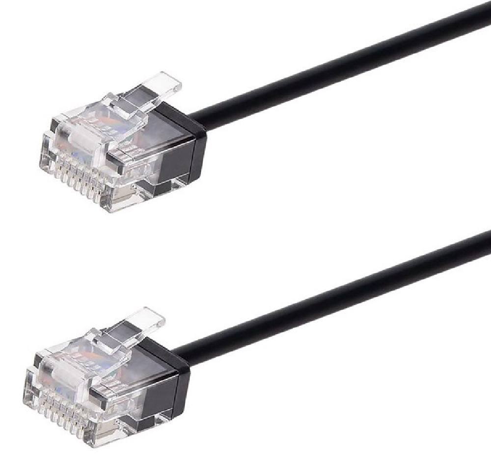 POWERTECH καλώδιο δικτύου CAB-N433, Cat 6A U/UTP, ultra slim, copper, 500MHz, 3m, μαύρο