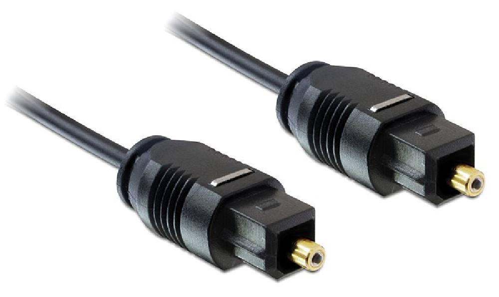 DELOCK καλώδιο ήχου Toslink 82879, gold plated, 2.2 mm, 1m, μαύρο