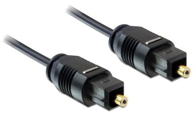 DELOCK καλώδιο ήχου Toslink 82880, gold plated, 2.2 mm, 2m, μαύρο