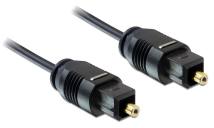 DELOCK καλώδιο ήχου Toslink 82880, gold plated, 2.2 mm, 2m, μαύρο