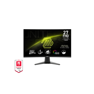 MSI MONITOR GAMING MAG 27C6X, CURVED VA FHD, 27", 16:9, 250CD/M2, 3000:1, 1MS, 250Hz, 1920x1080, 2xHDMI/ 1xDP/ HP OUT, TILT, BLA