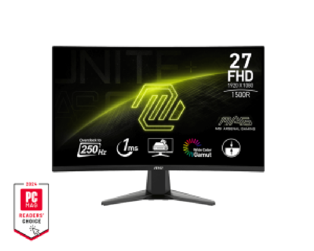 MSI MONITOR GAMING MAG 27C6X, CURVED VA FHD, 27", 16:9, 250CD/M2, 3000:1, 1MS, 250Hz, 1920x1080, 2xHDMI/ 1xDP/ HP OUT, TILT, BLA