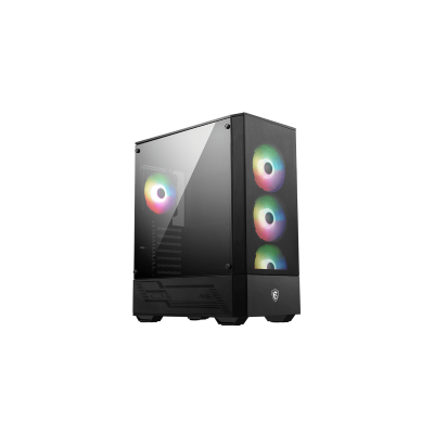 MSI PC CHASSIS MAG FORGE 112R, MIDI TOWER ATX, BLACK, ARGB LIGHTING, W/O PSU, 3x12CM FRONT ARGB FAN, 1x12CM REAR ARGB FAN, 2YW