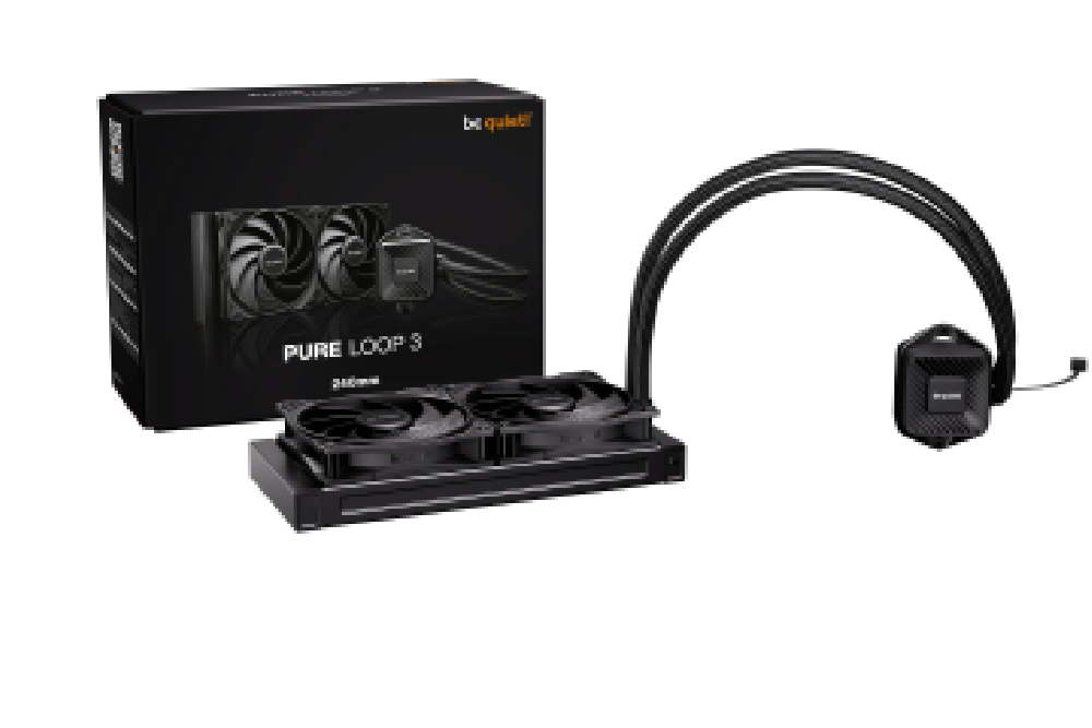 BEQUIET CPU HYDRO COOLER PURE LOOP 3 240MM BW027EU, INTEL SOCKET LGA 1851/1700/1200/1150/1151/1155, AMD AM5/AM4, 2x120MM FAN PUR