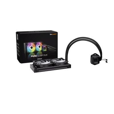 BEQUIET CPU HYDRO COOLER PURE LOOP 3 LX 240MM BW030EU, INTEL SOCKET LGA 1851/1700/1200/1150/1151/1155, AMD AM5/AM4, 2x120MM FAN 