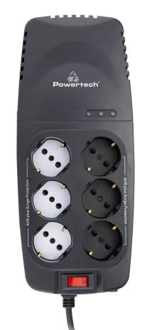 POWERTECH σταθεροποιητής ρεύματος PT-1496, 2000VA/1000W, 6x schuko