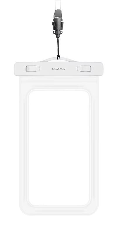 USAMS αδιάβροχη θήκη smartphone US-YD011, έως 7", IPX8, λευκή