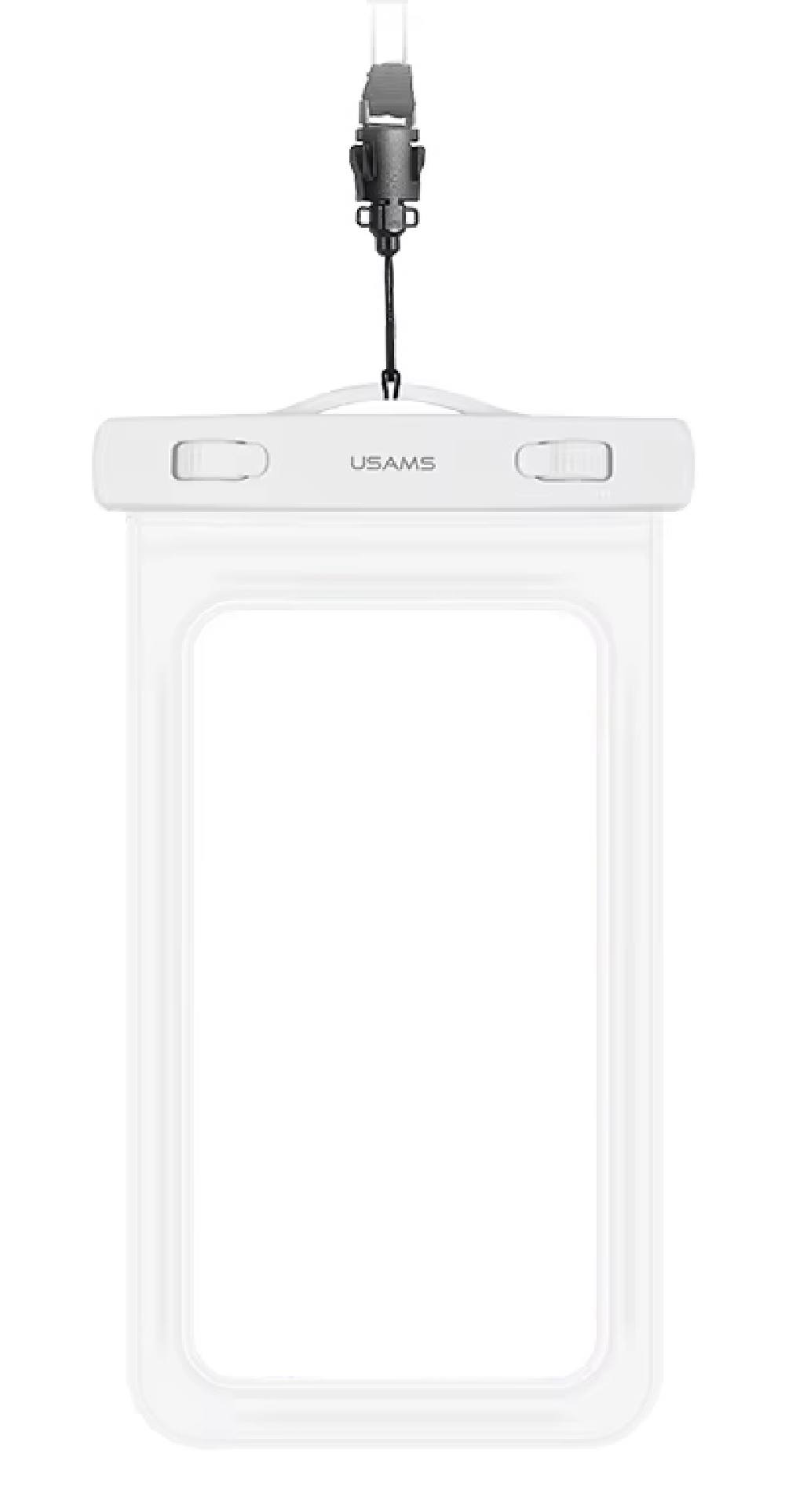 USAMS αδιάβροχη θήκη smartphone US-YD011, έως 7", IPX8, λευκή
