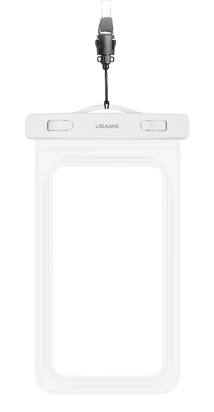 USAMS αδιάβροχη θήκη smartphone US-YD011, έως 7", IPX8, λευκή