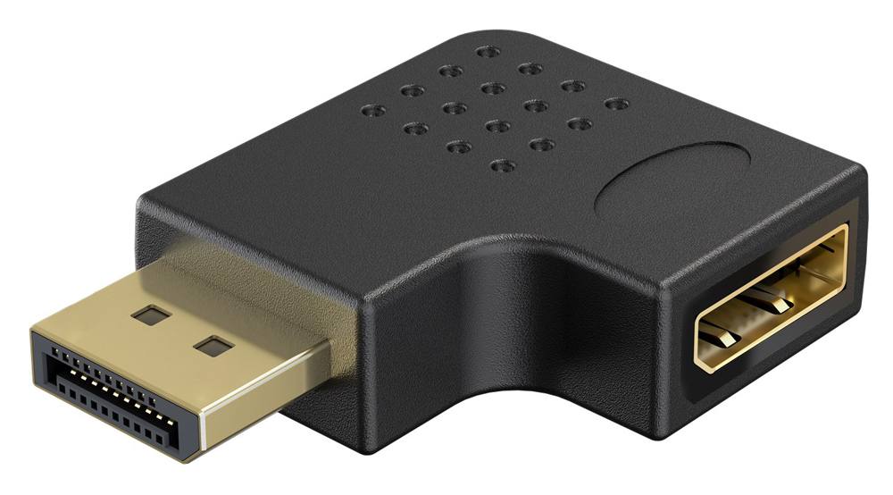 GOOBAY αντάπτορας DisplayPort 77132, 8K/144Hz, γωνιακός, μαύρος