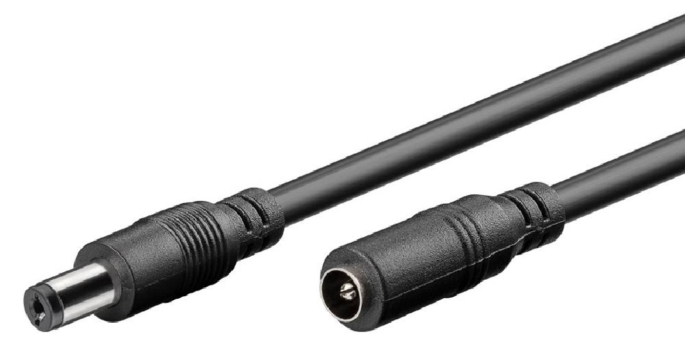 GOOBAY καλώδιο προέκτασης τροφοδοσίας 71399, 5.5x2.1mm, 3m, μαύρο