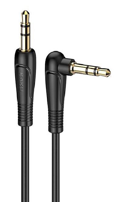 KAKUSIGA καλώδιο ήχου 3.5mm KSC-521, AUX, 90°, HiFi 1m, μαύρο