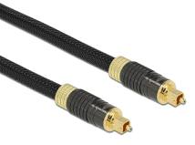 DELOCK καλώδιο ήχου Toslink 86595, gold plated, 5m, μαύρο