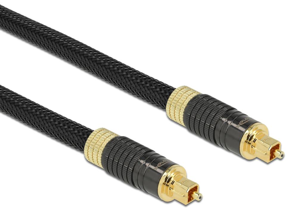 DELOCK καλώδιο ήχου Toslink 86594, gold plated, 3m, μαύρο