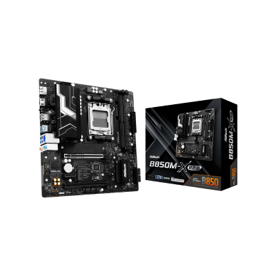 ASROCK MB B850M-X R2.0, SOCKET AMD AM5, CS AMD B850, 2 DIMM SOCKETS DDR5, HDMI/ DP, PCI-E GEN 4.0, GIGABIT LAN, MICRO-ATX, 3YW.