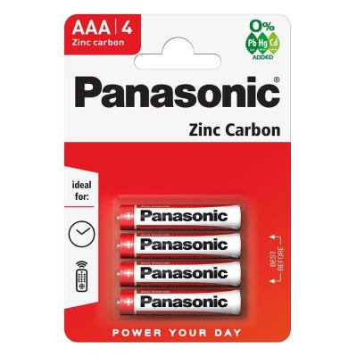 Panasonic R03 AAA Zinc Carbon Battery (Blister) (PAN10863)