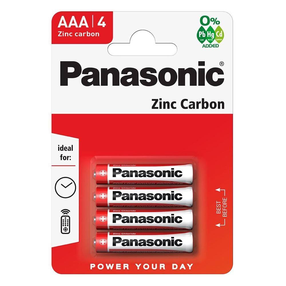 Panasonic R03 AAA Zinc Carbon Battery (Blister) (PAN10863)
