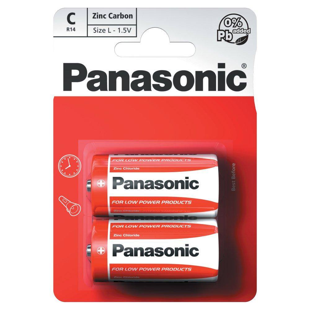 Panasonic R14 C Zinc-carbon battery (blister) (PAN10864)
